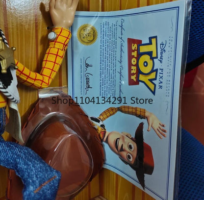 Boneco Xerife Woody Autêntico Toy Story Edição Colecionador com Voz em Inglês - Brinquedo Colecionável para Crianças