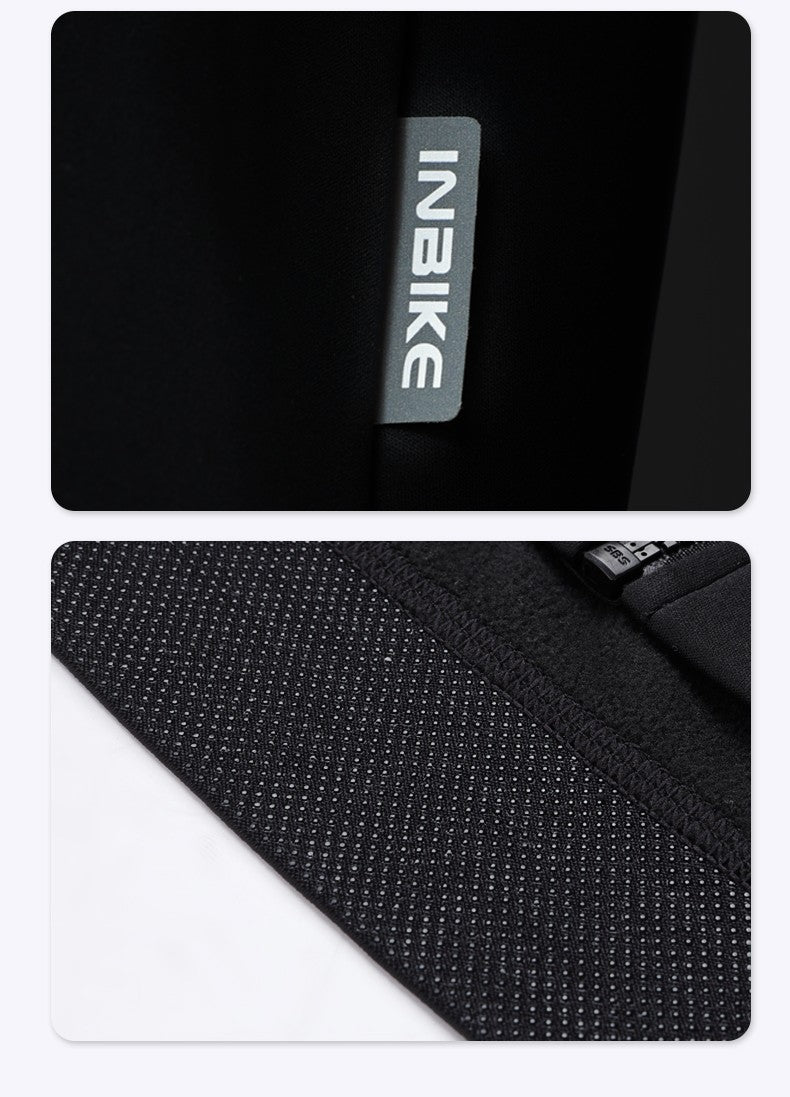 INBIKE Men's Winter Cycling Bike Jackets Windproof Softshell Thermal Bicycle Clothing for Men Warm Fleece Road Bike Windbreaker