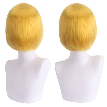 cosplay wig, face-controlling, short hair, thickened version, face-controlling style, colorful Synthetic fiber wig