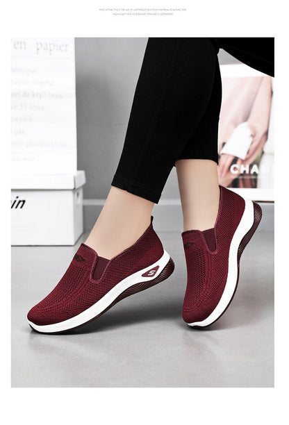 Women Casual Sports Shoes Breathable Lightweight Sneakers Anti-slip Flats Outdoor Running Walking Shoes Female Vulcanized Shoes