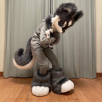 In Stock Fursuits Head Cheap Animal Head Costume Cat Furry Head Kemono Cute Dog Head Costume Role-Playing Costume