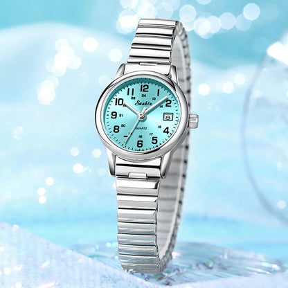 SUNKTA Women's Quartz Wristwatches Top Brand Luxury Bracelet Watch Gift For Women Fashion Simple Sport Waterproof Ladies Watch