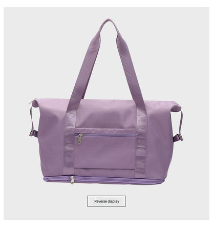 Travel Fitness Waterproof Foldable Luggage Handbag Outdoor Luggage Storage Bag Dry Wet Separation Fitness Bag Handbag