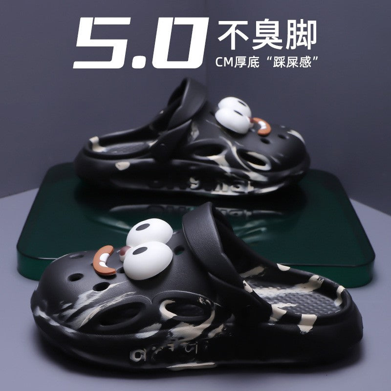 Shevalues Fashion Men Clogs Slippers Casual Hole Beach Sandals Outdoor Men Garden Shoes Summer Soft Sandals Home Bathroom Slides