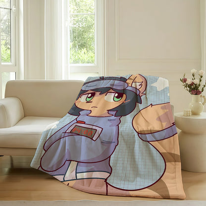 Cartoon cute B-Boykisser Blanket For Sofa Office Bed Plane Travel Sleep Read Relax Camping Soft And Warm