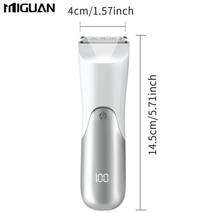 Men's body trimmer, electric shaver, electric inguinal and hair trimmer, ceramic blade male hygiene shaver trimmer