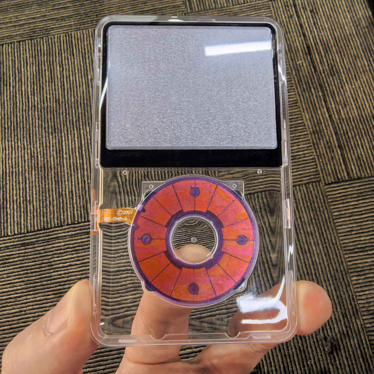 Clear Faceplate Transparent Front Housing Case with Clickwheel Flex Button Kit For iPod Classic 6th 7th Gen 80GB 120GB 160GB