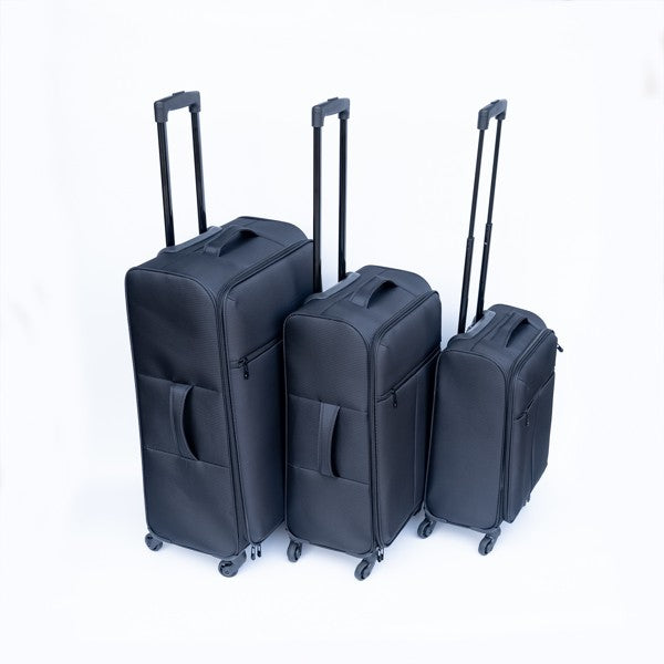 3 piece luggage set  Oxford cloth suitcase black(No password lock)  carry on luggage  trolley bag high-capacity
