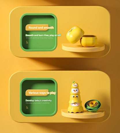 Stacking Toy Baby Russian Nesting Dolls Baby Teething Rings Infant Educational Stacking Cups Toy