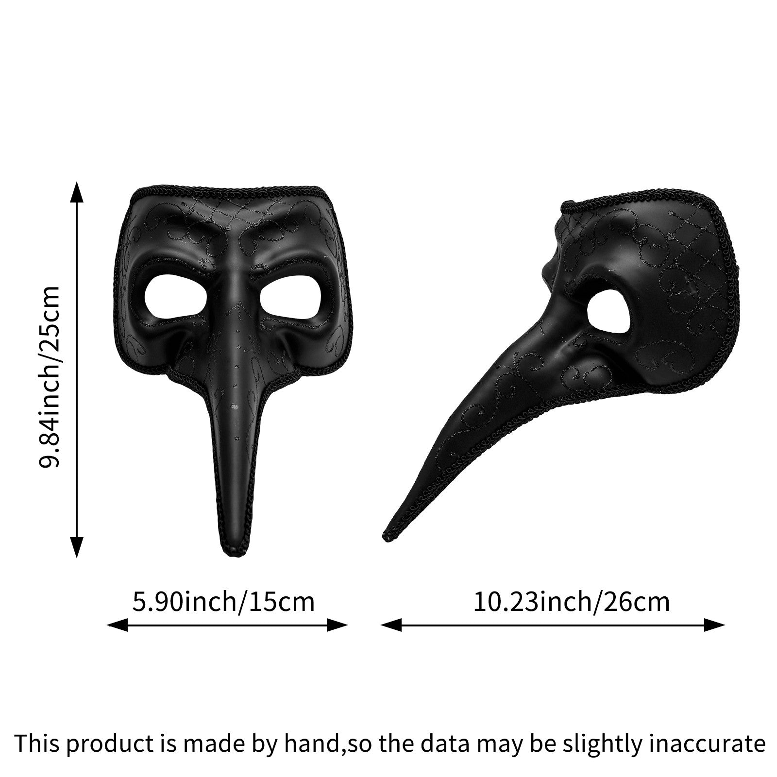 1Pc Venetian Long-Nose Mask, Carnival Mask, Unisex Party Costume Accessory, Perfect Decorative Mask for Role-Playing