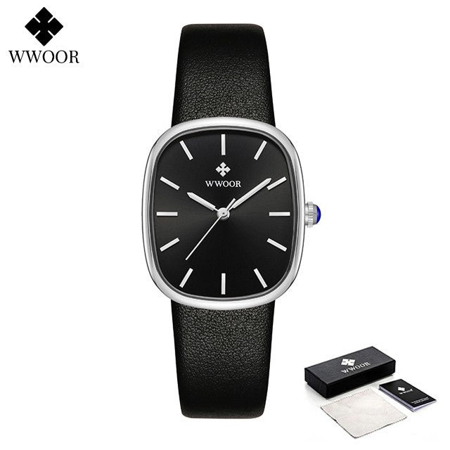 WWOOR New Reloj Fashion Women's Bracelet Watch Luxury Brand Elegant Dress Quartz Clock Waterproof Top Ladies Wristwatch Gift Box