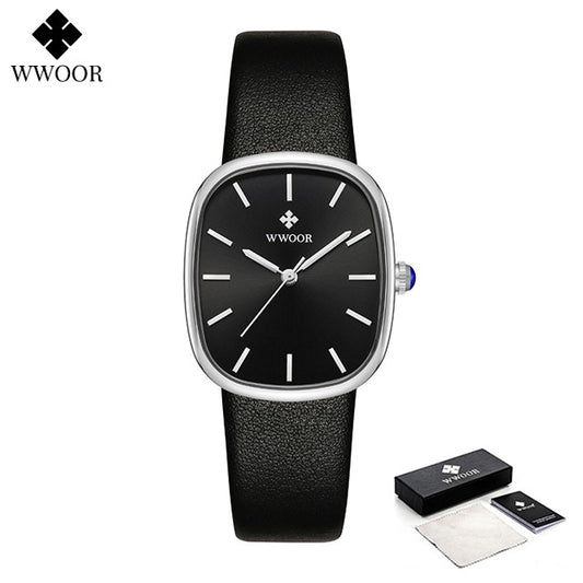 WWOOR New Reloj Fashion Women's Bracelet Watch Luxury Brand Elegant Dress Quartz Clock Waterproof Top Ladies Wristwatch Gift Box