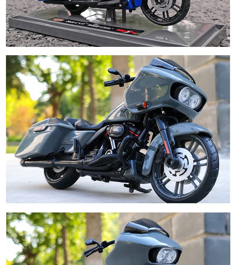 Maisto 1/18 Harley Davidson 2018 CVO Road Glide Modelo de Motocicleta Coleção de Veículos de Brinquedo Amortecedor Off Road Carro de Brinquedo
