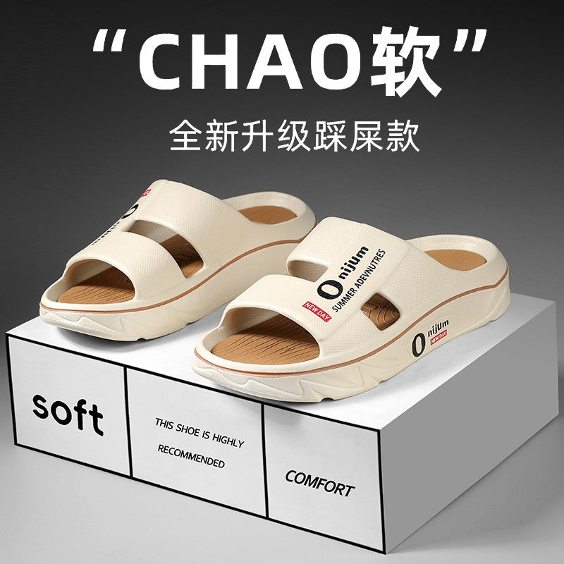 New Summer Men Massage Slippers Sides Indoor Outdoor Sandals Soft Sole Slides Male Flip-flops Men's Sandals Beach Casual Shoes