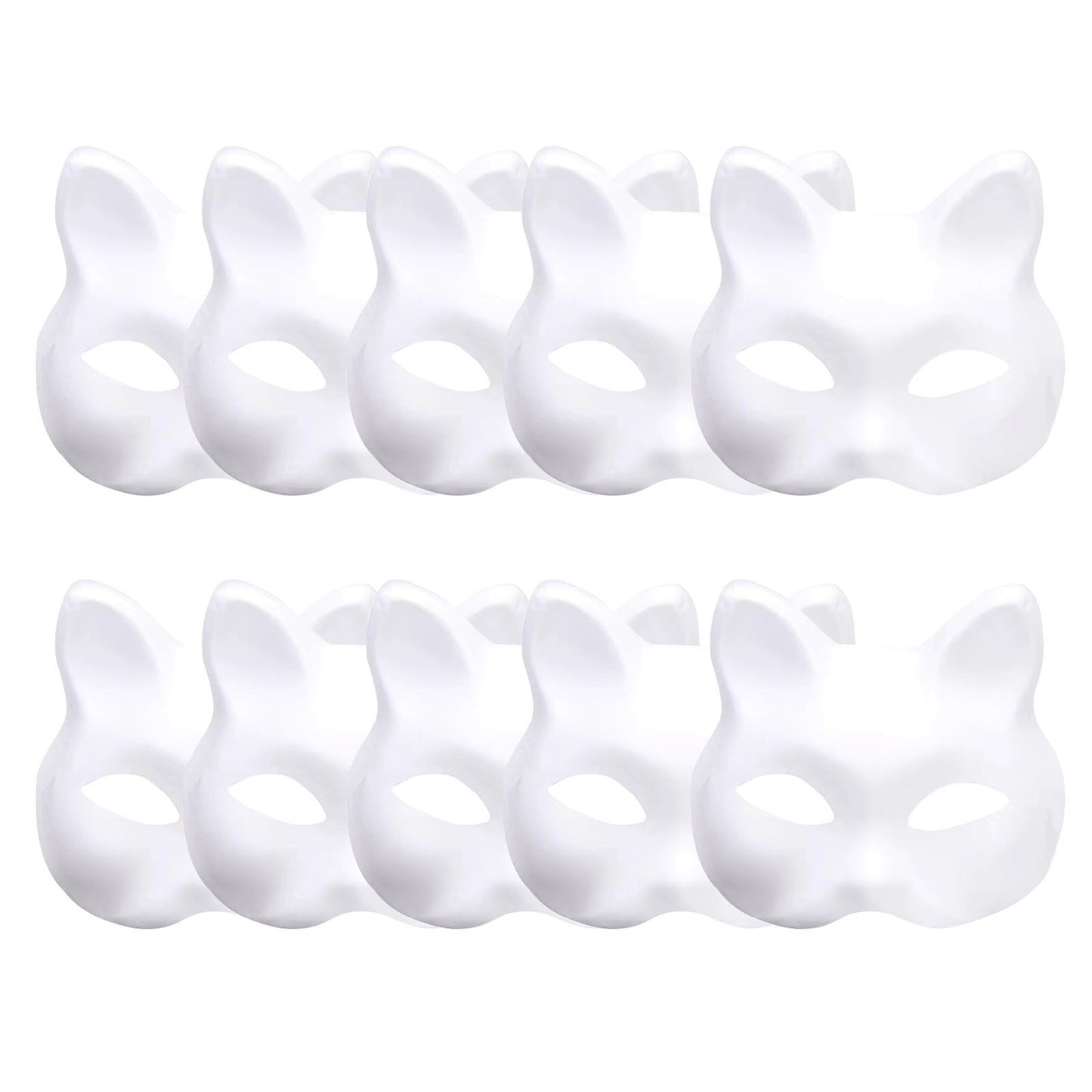 White Plastic Cat Mask, White Role-Playing Anime Party Half Costume, Diy Mask