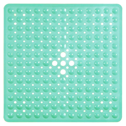Tapete de chuveiro 53x53cm ventosa PVC antiderrapante tapete de banho quadrado para chão de chuveiro tapete de segurança antiderrapante para banheira carpete de banheiro