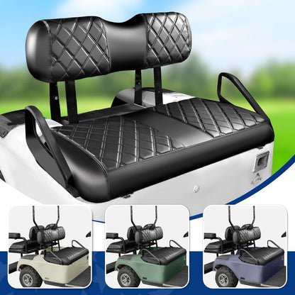 Kit de Capas de Banco de Diamante para Carrinho de Golfe com 4 Peças, Capas de Banco Dianteiras e Traseiras Compatíveis com EZGO Club Car Yamaha Almofada de Banco Regular Original, N