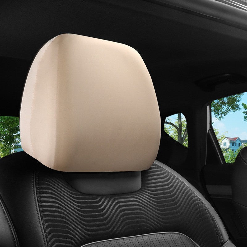 1Pcs Black Premium Cloth Headrest Cover For Car, Truck, SUV, Auto Universal Fit Interior Decorative Parts