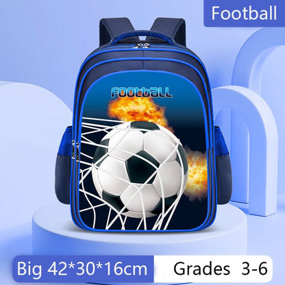 Mochila infantil Fashion Kid, bolsa de ombro infantil azul, mochila escolar para meninos com estampa de jogos de futebol, presente de boutique para meninas