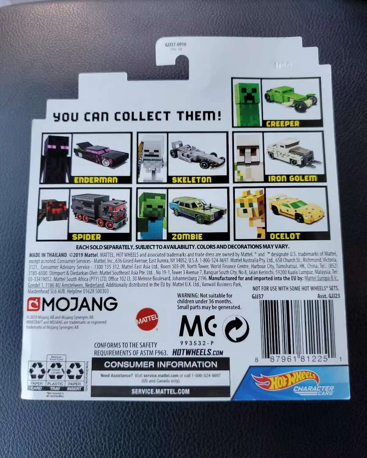 Hot Wheels Minecraft Series Genuínos, Carrinho de Brinquedo, Ornamento de Mesa, Colecionáveis, Presentes de Feriado, Em Estoque