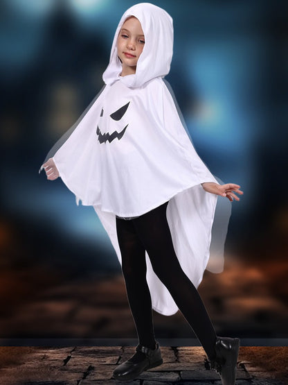 New Halloween Adult Funny Cape White Ghost Cloak Glowing cloak in the darkness Cosplay Costume Masquerade Carnival Cloak