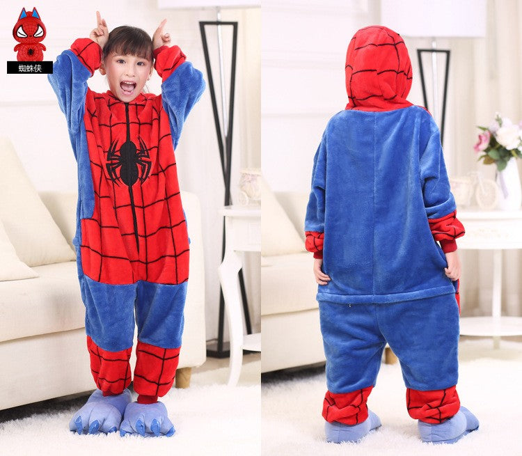 Pijama Macacão de Aranha para Adultos de Pelúcia Inverno Fleece Traje de Super-Herói Legal Presente de Aniversário e Natal