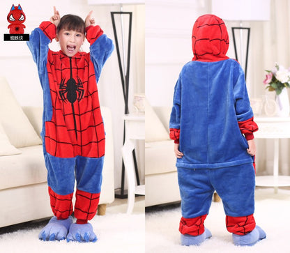 Pijama Macacão de Aranha para Adultos de Pelúcia Inverno Fleece Traje de Super-Herói Legal Presente de Aniversário e Natal