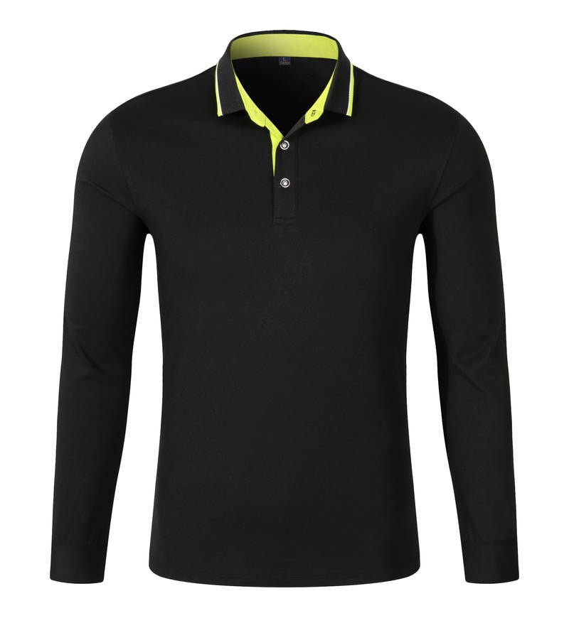 Cotton long sleeved T-shirt shirt polo shirt can print embroidered logo Spring and Autumn men's and women's work clothes