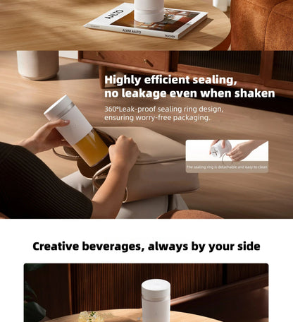 Espremedor Portátil XIAOMI MIJIA Mixer 2 Elétrico Mini Liquidificador Frutas Legumes Gelo Triturado Rápido Processador de Alimentos de Cozinha -CN
