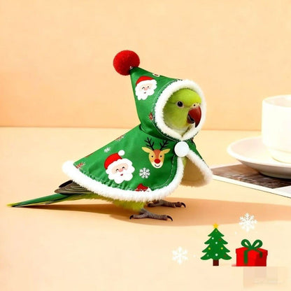 ???Roupa Quentinha de Inverno Tema Natal Fantasia para Pássaros Suprimentos para Pássaros de Estimação Roupas de Pássaros para Exterior Acessórios para Pássaros ??