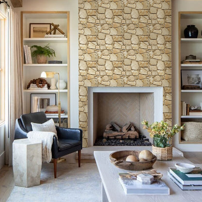 3D Tile Stickers, 3D Faux Stone Textures, Matte, 30cm x 30cm, Water and Mold Resistant, for Living Room, Kitchen Wall Update