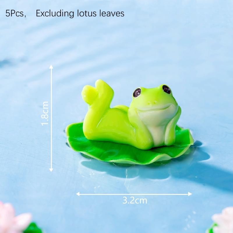 5/6Pcs Cartoon Funny Frog Figurine Ornament Desktop Living Room Micro Landscape Fish Tank Aquarium Decoration Accessories