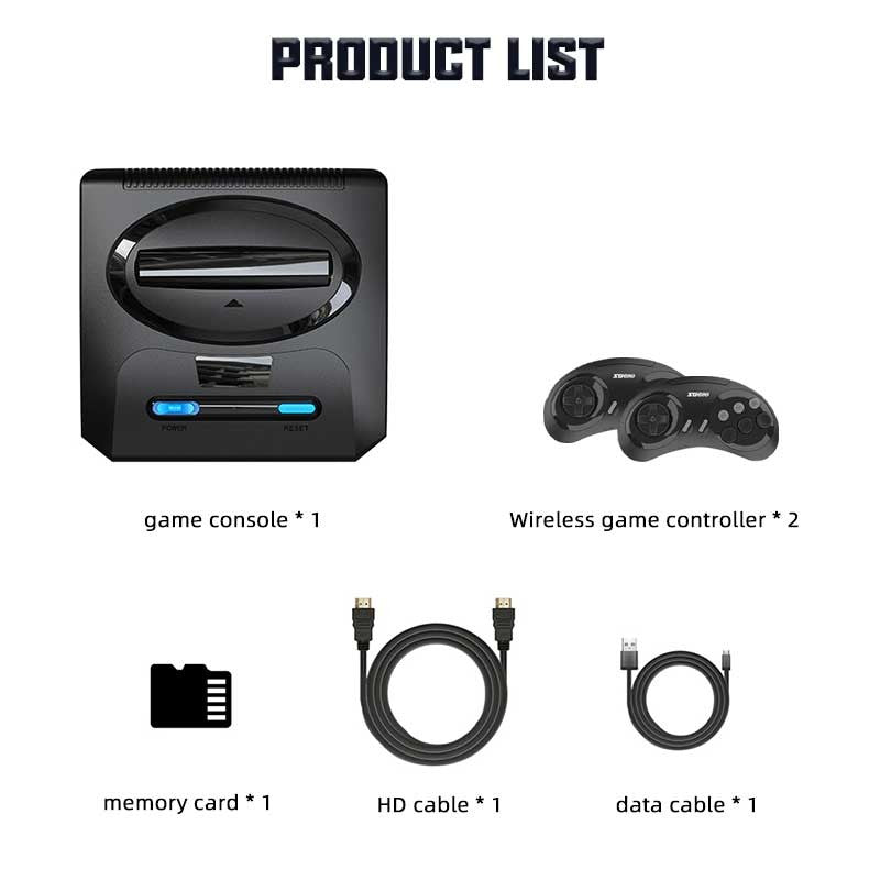 16BIT Segas-MD Video Game Console For Sega Mega Drive Genesis Dendy Console Support HD Output Retro Game Machine