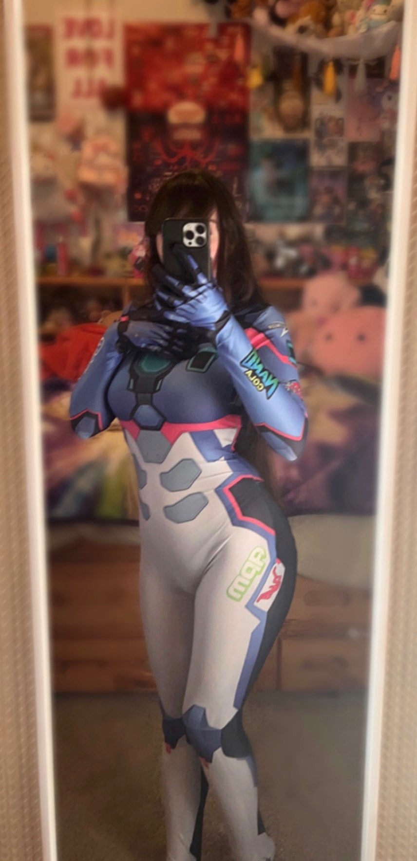 d.va Cosplay Costumes Superhero Zentai Suit dva Halloween Bodysuit