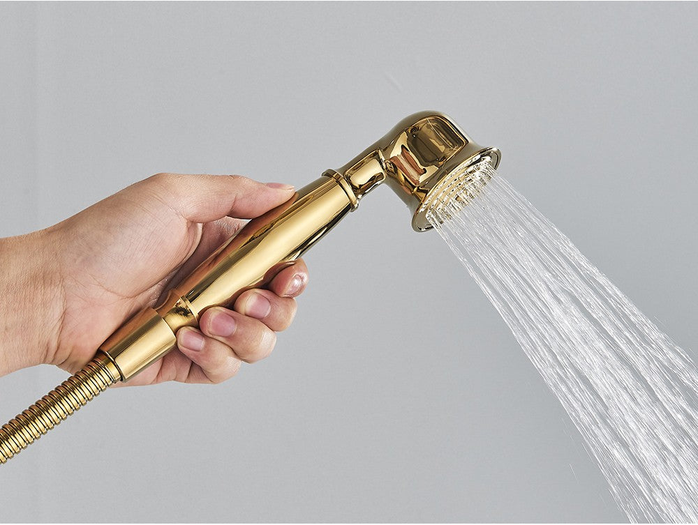 Ducha Chuveiro Banheiro Vintage Cerâmica Latão Montado Parede Torneira Pulverizador Acessório Hardware Chuveirinho