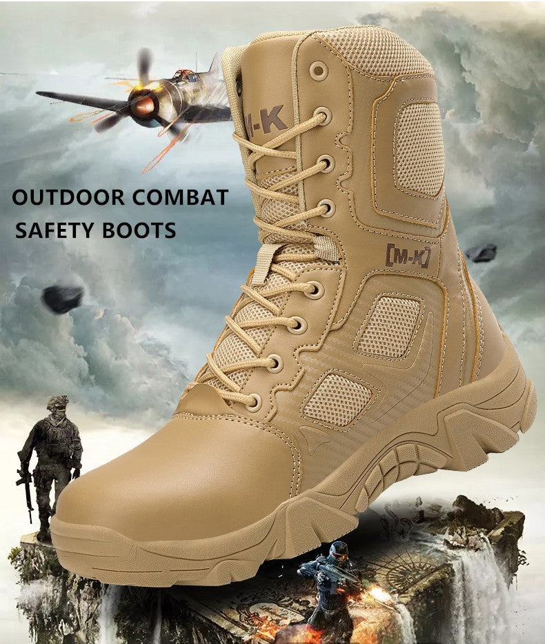 Botas de Segurança Masculinas Impermeáveis para Exteriores com Bico de Aço, Botas de Trabalho Masculinas Antiesmagamento com Bico de Aço, Tamanho 47