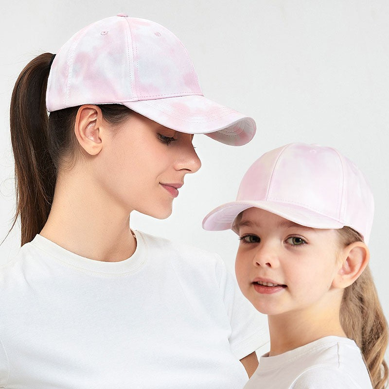 Fashion Kids Baseball Cap For Girls Boys Sun Hat Hollow Back Ponytail Caps Children Snapback Hip Hop Hats Adjustable Bones Caps