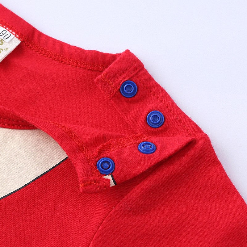 0-2 Years Old Children's Cartoon One-piece Baby Role Play Short-sleeved Romper Kids Cotton Clothes Baby Girl and Boy Clothes