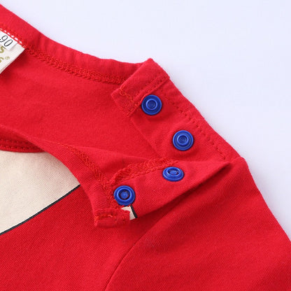 0-2 Years Old Children's Cartoon One-piece Baby Role Play Short-sleeved Romper Kids Cotton Clothes Baby Girl and Boy Clothes