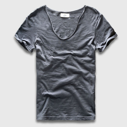 Zecmos Brand Men T-Shirt Plain Hip Hop Fashion Casual V Neck T Shirt Best Seller for Men Short Sleeve Man Top Tees