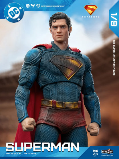 2025 Boneco de Ação Original Fondjoy David Corenswet Superman 1/9 Novo Boneco Superman Articulado em PVC Brinquedo Infantil Presente para Menino