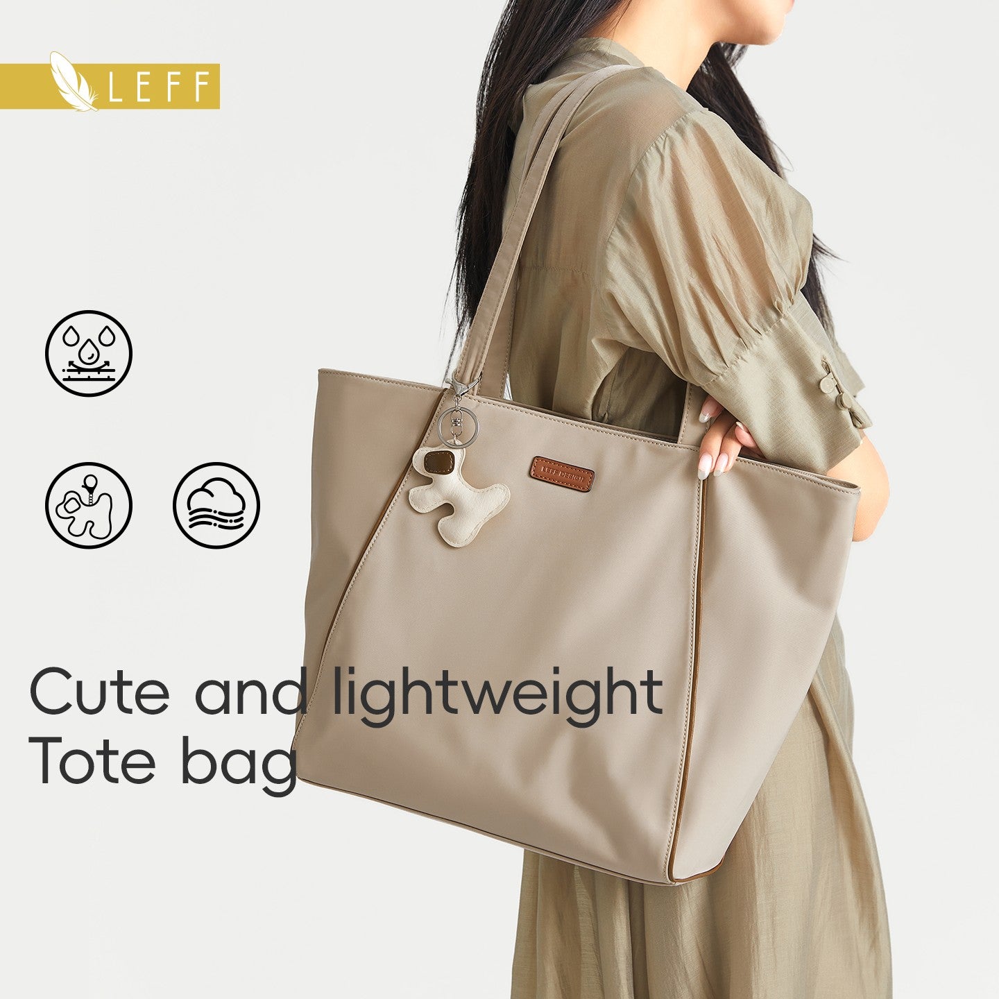 LEFF Luxury Women's Tote Bag Crossbody Bag High End Large Capacity Shoulder Bags Nylon Waterproof Commuting Bag Outdoor Bags