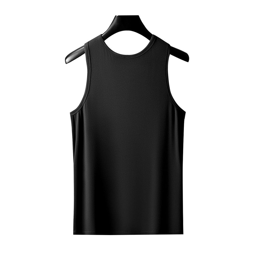 Men's Sport Slim Vest Summer Breathable Sleeveless Round Neck Gym Exercise Running Tank Top Male Sport Fitness Tees Undershirt