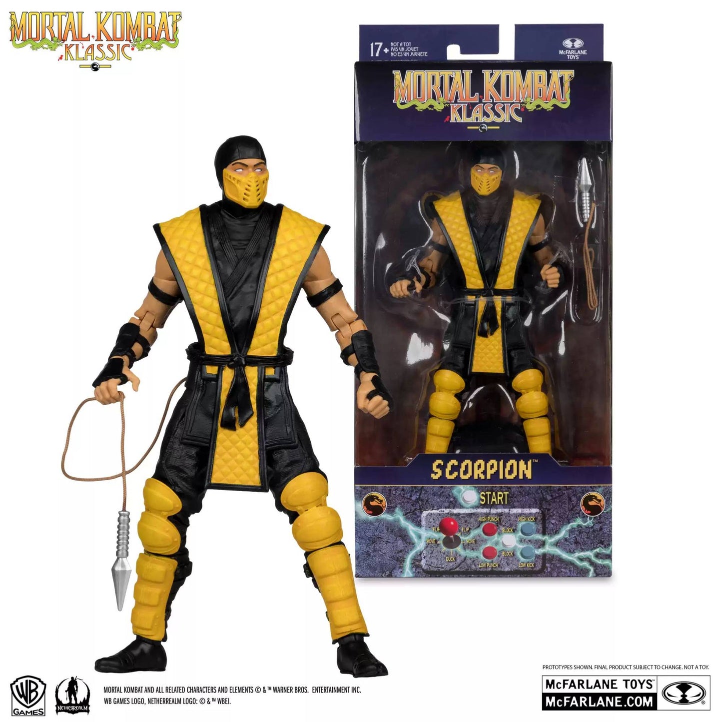 Jogo Mortal Kombat Spawn Sub Zero Scorpion Kitana Liu Kang 7" Boneco de Ação Articulado Brinquedo 17cm Colecionável Figuras de Ação do Jogo
