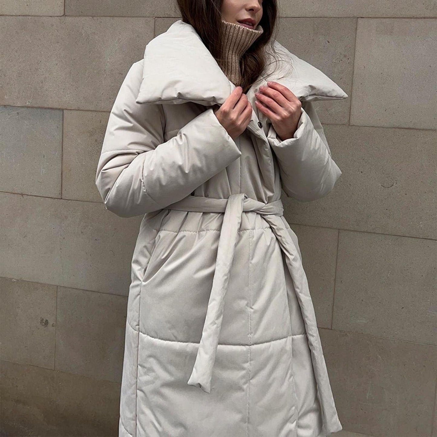 New Winter Women's Large Quilt Cotton Clothes Fashion Loose Long Overcoat Warm Cotton Jacket Female Cold Padded Jacket ?? ????