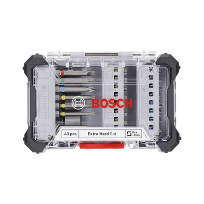 Bosch Jogo Extra Duro 43 peças Ponta de chave de fenda elétrica material de aço modificado S2 Broca de cabo hexagonal Acessórios Bosch