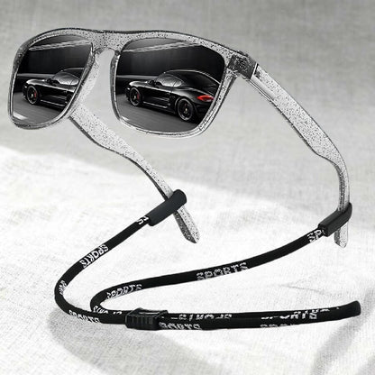 Fashion With Chain Square Sunglasses For Men Women Driving Fishing Brand Designer Sun Glasses Man UV400 Eyewear