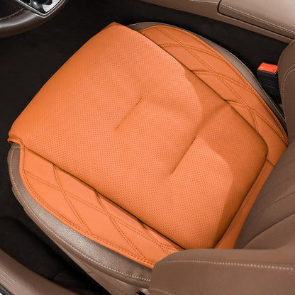 Nappa Leather Car Seat Cushion Rear Integrated Lumbar Support for All Seats Breathable Ventilated Comfort Auto Accessories