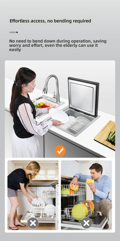 Daimei x1 Single Slot Dishwasher Independent Fully Automatic Sink Corner Small Recessed Pot Dishwasher