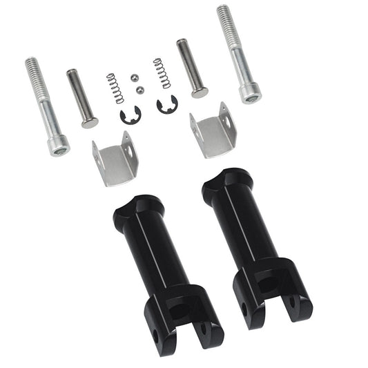Motorcycle Foot Peg Mounts Clevis Fit For Harley Davidson Softail 2018-2025 (Gloss Black) Passenger Footpeg Support Kit